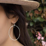 Large  Circle Earrings ~Sterling Silver 925~ ME129 - Maresia Jewelry