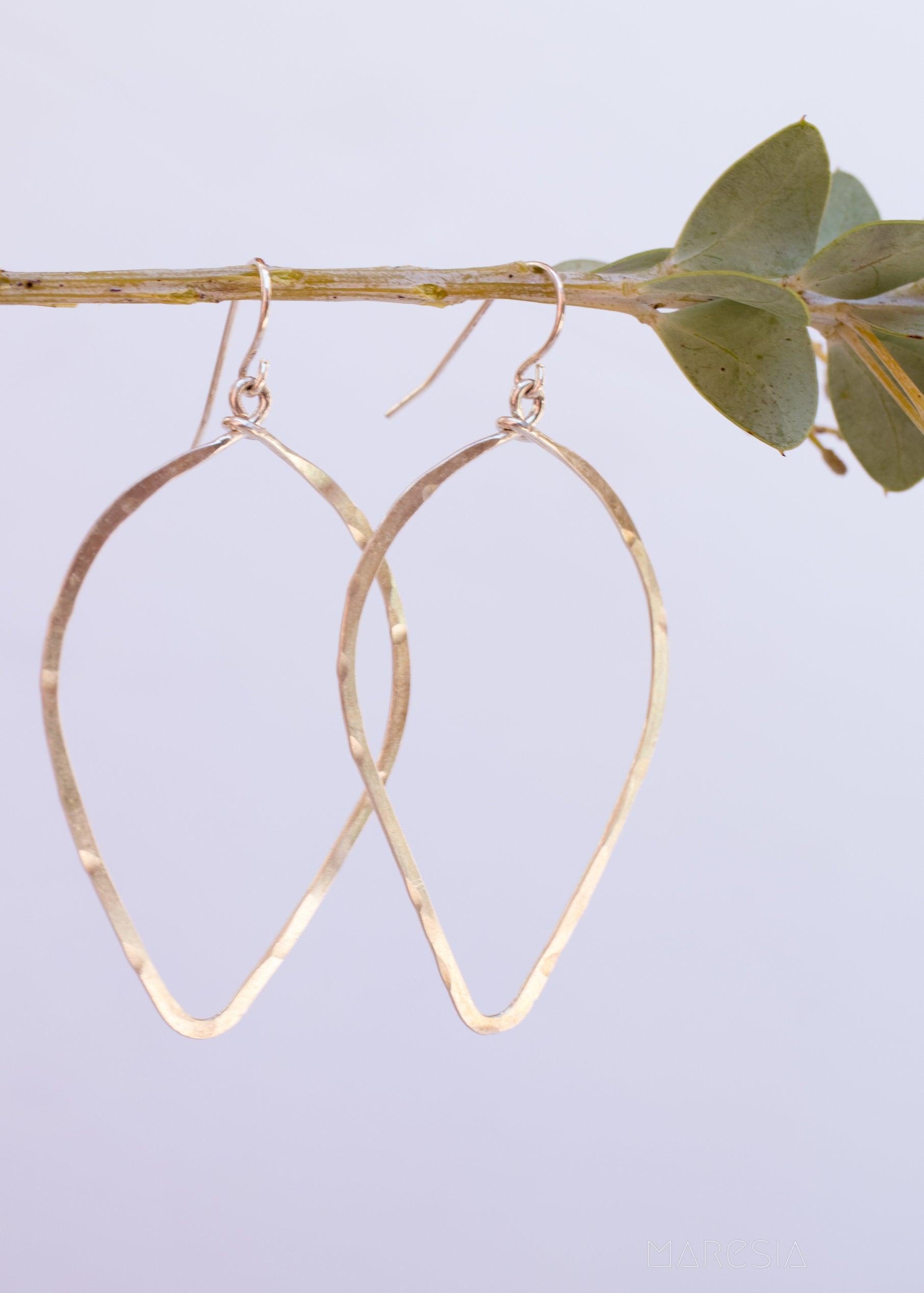Large Tear Drop Earrings ~Gold Filled or Sterling Silver 925~ME097 - Maresia Jewelry