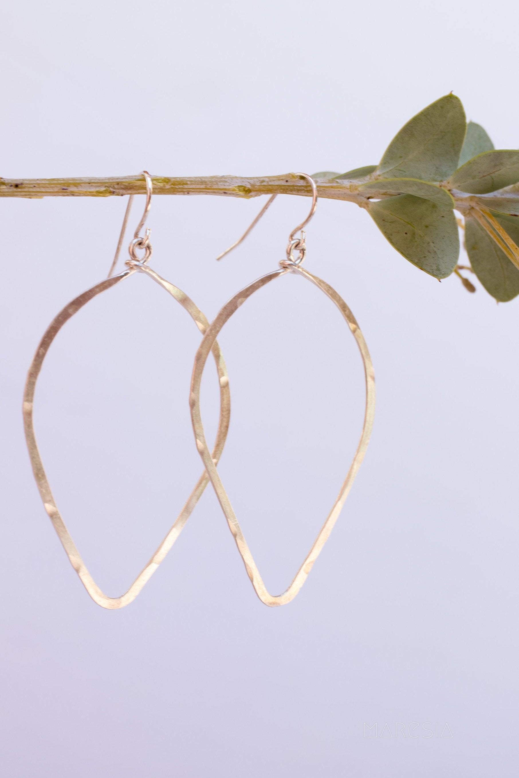 Large Tear Drop Earrings ~Gold Filled or Sterling Silver 925~ME097 - Maresia Jewelry