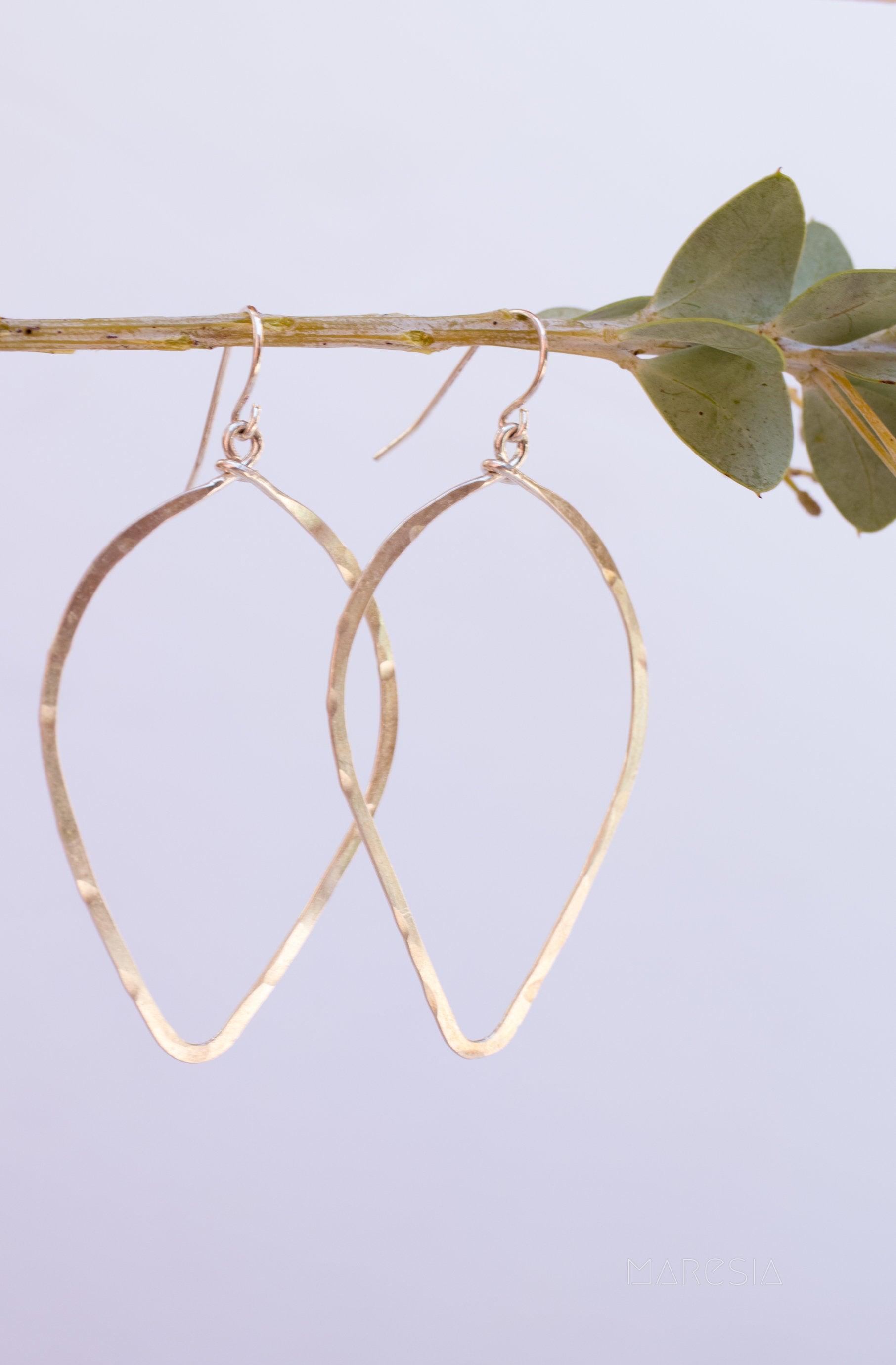 Large Tear Drop Earrings ~Gold Filled or Sterling Silver 925~ME097 - Maresia Jewelry