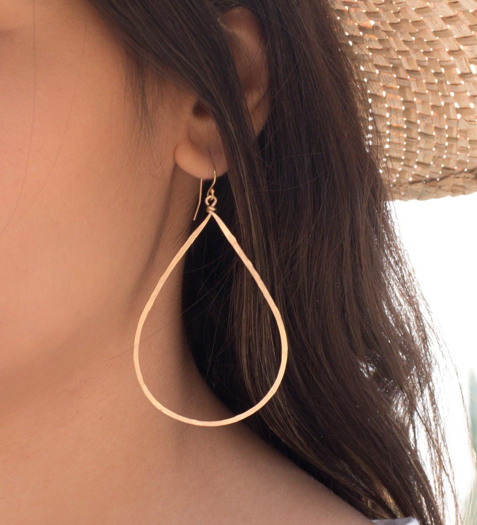 Large Tear Drop Earrings ~ Gold filled or Sterling Silver 925~ME099 - Maresia Jewelry