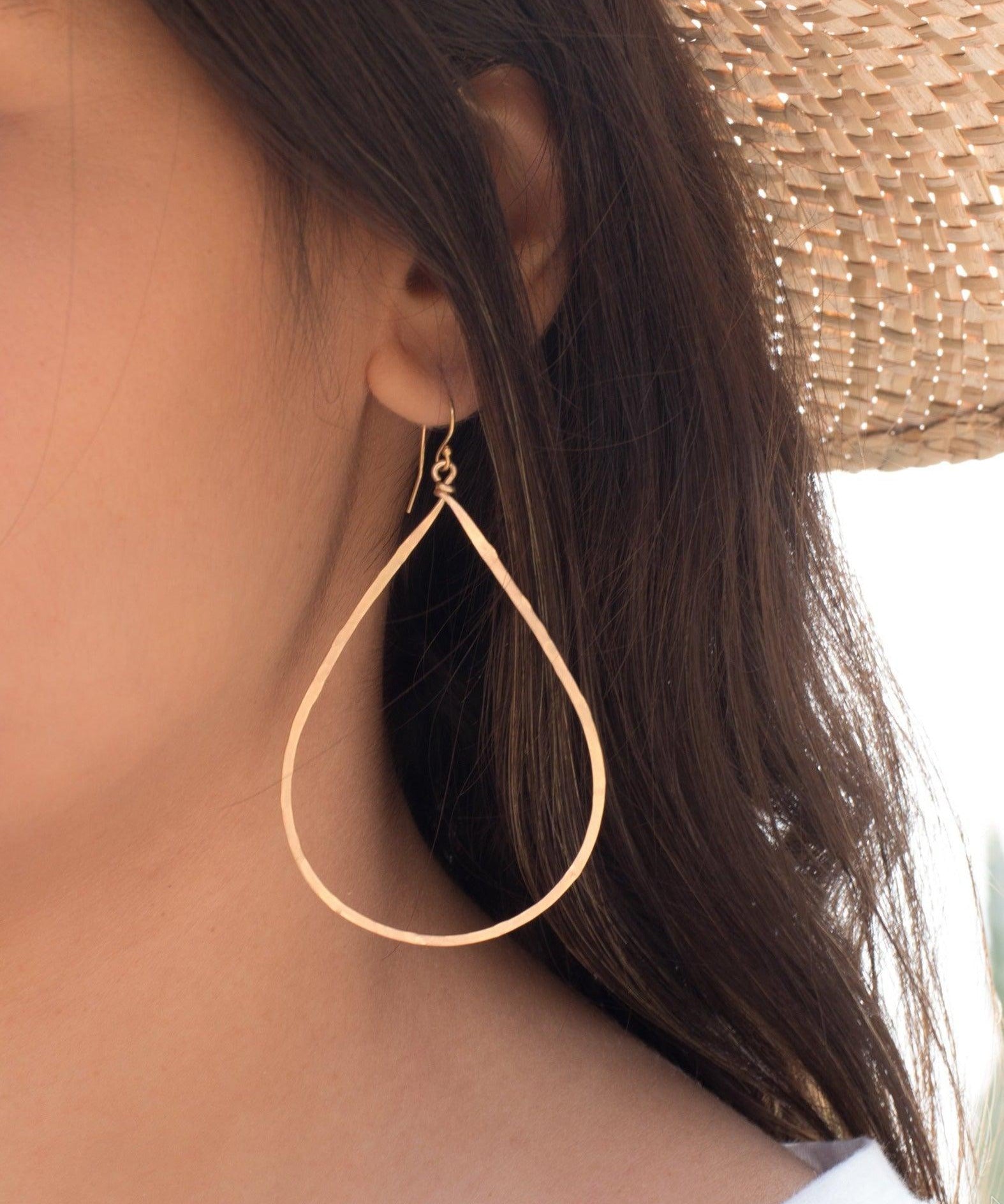 Large Tear Drop Earrings ~ Gold filled or Sterling Silver 925~ME099 - Maresia Jewelry