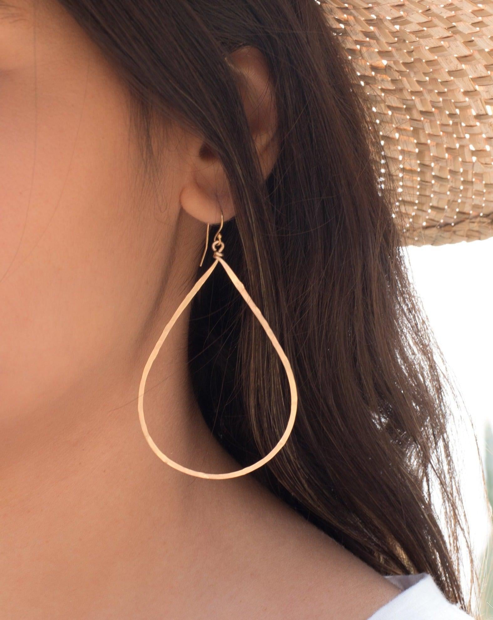 Large Tear Drop Earrings ~ Gold filled or Sterling Silver 925~ME099 - Maresia Jewelry