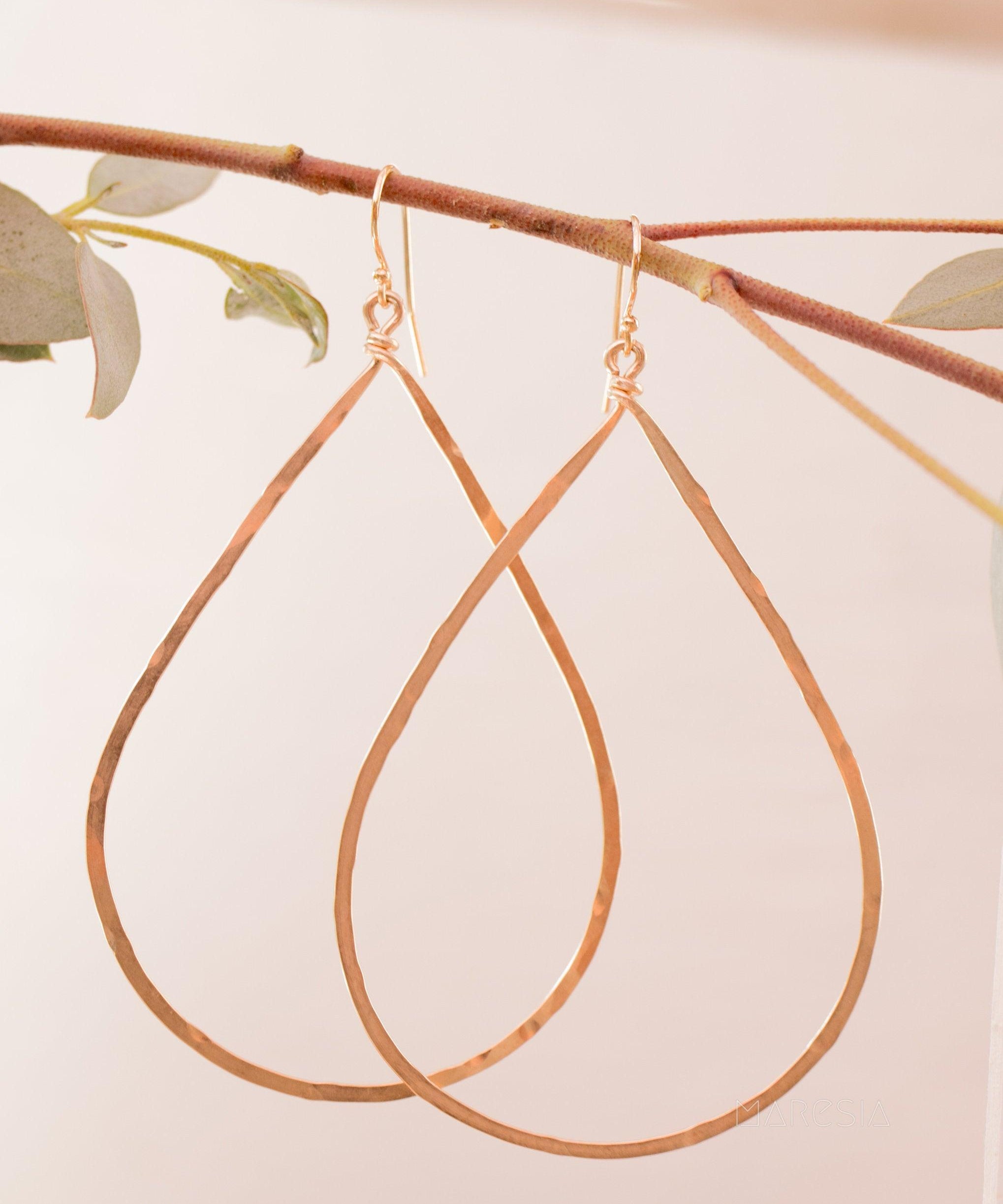 Large Tear Drop Earrings ~ Gold filled or Sterling Silver 925~ME099 - Maresia Jewelry