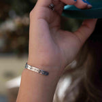 Larimar Adjustable Small wrist Bracelet ~ Sterling Silver 925~Handmade~Hippie ~Bohemian~Jewelry ~Gift For Her ~Gemstone ~Body~MB057