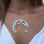 Larimar Necklace ~ Sterling Silver 925 ~ MN003A - Maresia Jewelry