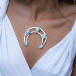 Larimar Necklace ~ Sterling Silver 925 ~ MN003A - Maresia Jewelry