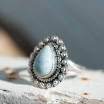Larimar Ring ~ Sterling Silver 925~MR020 - Maresia Jewelry