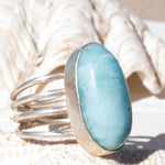 Larimar Ring ~ Sterling Silver 925~MR065 - Maresia Jewelry