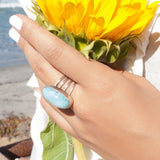 Larimar Ring ~ Sterling Silver 925~MR065 - Maresia Jewelry