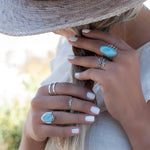 Larimar Ring ~ Sterling Silver 925~MR065 - Maresia Jewelry