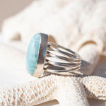 Larimar Ring ~ Sterling Silver 925~MR065 - Maresia Jewelry