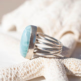 Larimar Ring ~ Sterling Silver 925~MR065 - Maresia Jewelry