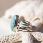 Larimar Ring ~ Sterling Silver 925~MR065 - Maresia Jewelry