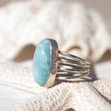 Larimar Ring ~ Sterling Silver 925~MR065 - Maresia Jewelry
