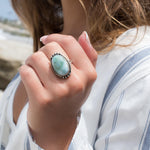 Larimar Ring ~ Sterling Silver 925~MR195 - Maresia Jewelry