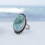 Larimar Ring ~ Sterling Silver 925~MR195 - Maresia Jewelry
