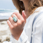 Larimar Ring ~ Sterling Silver 925~MR195 - Maresia Jewelry