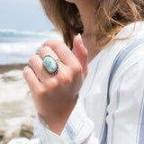 Larimar Ring ~ Sterling Silver 925~MR195 - Maresia Jewelry