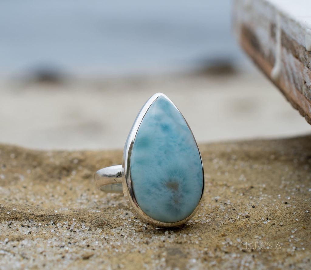 アクセサリー Larimar ring Amazon.com: Boho-Magic Sterling Silver Larimar Ring for