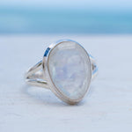 Laura Moonstone Ring ~ Sterling Silver 925 ~MR200 - Maresia Jewelry