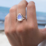 Laura Moonstone Ring ~ Sterling Silver 925 ~MR200 - Maresia Jewelry