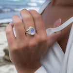 Laura Moonstone Ring ~ Sterling Silver 925 ~MR200 - Maresia Jewelry