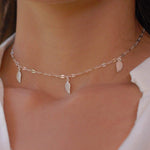 Leaf Choker ~ Sterling Silver 925 or Gold Filled - Maresia Jewelry