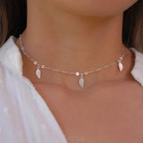 Leaf Choker ~ Sterling Silver 925 or Gold Filled - Maresia Jewelry