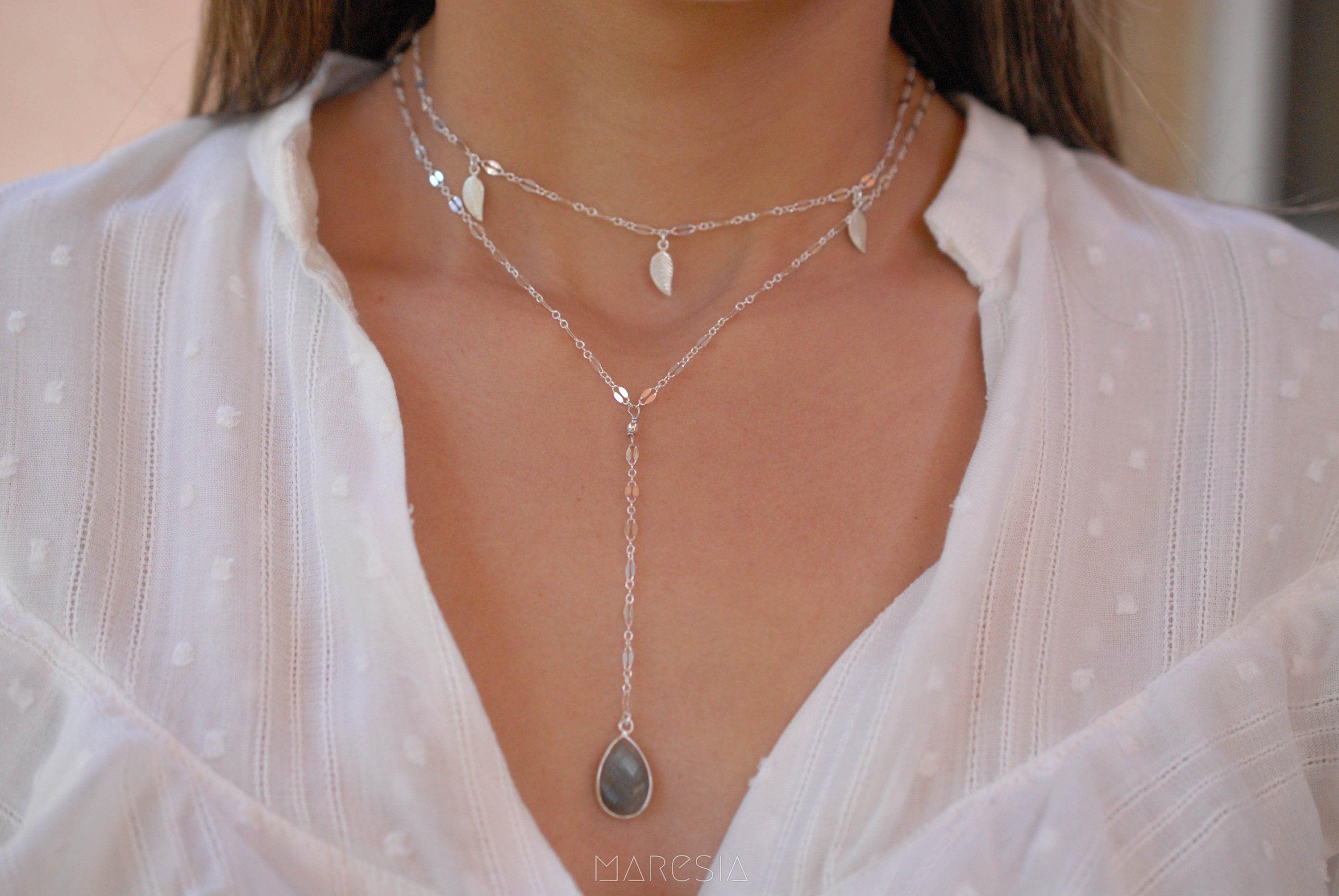 Leaf Choker ~ Sterling Silver 925 or Gold Filled - Maresia Jewelry