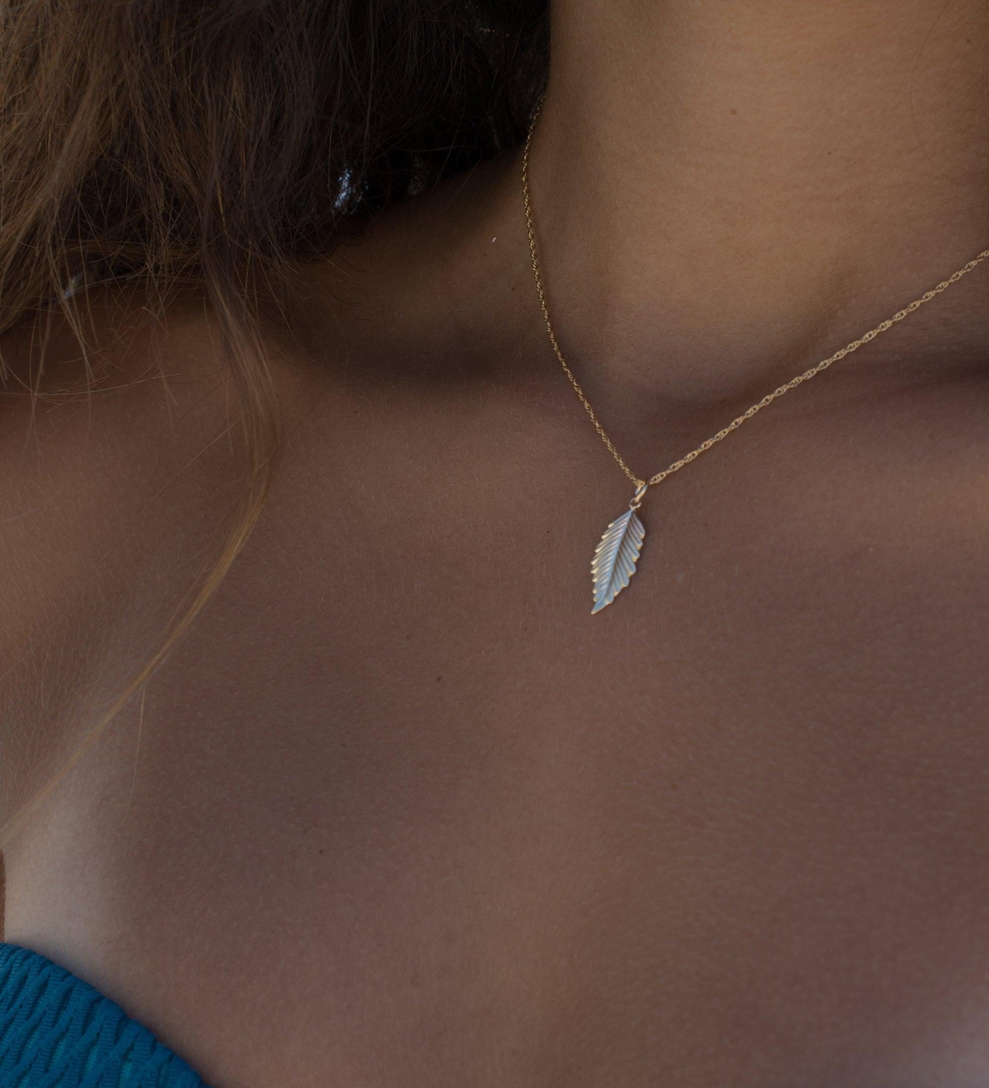 Leaf Gold Filled Necklace ~ Layered ~ Jewelry ~ Gift For Her ~ Minimalist~ Handmade ~ Everyday ~ Delicate ~ Simple MN026