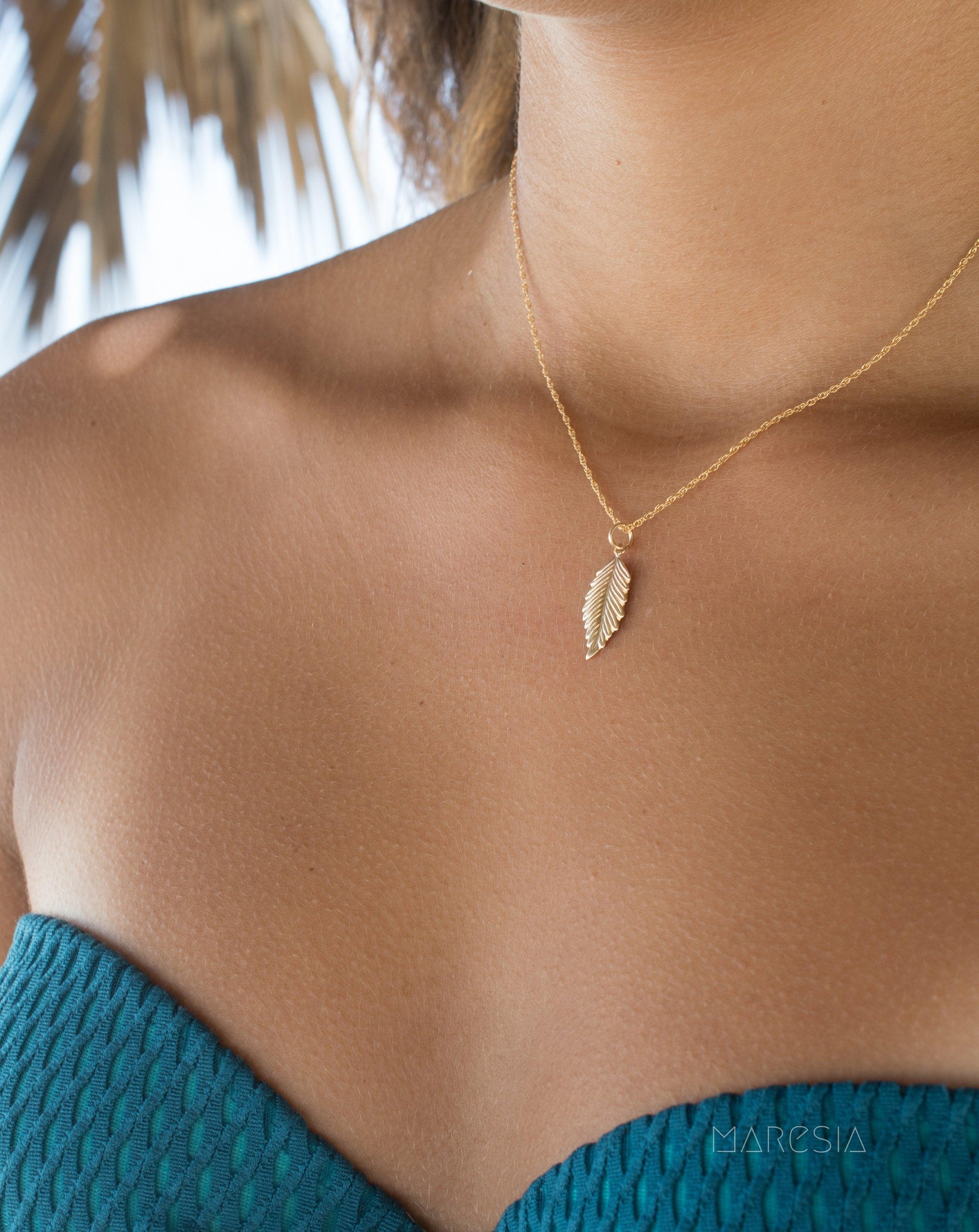 Leaf Gold Filled Necklace ~ Layered ~ Jewelry ~ Gift For Her ~ Minimalist~ Handmade ~ Everyday ~ Delicate ~ Simple MN026
