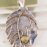 Leaf Pendant ~Opal ~Sterling Silver 925 - Maresia Jewelry