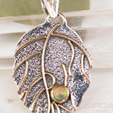 Leaf Pendant ~Opal ~Sterling Silver 925 - Maresia Jewelry