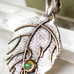 Leaf Pendant ~Opal ~Sterling Silver 925 - Maresia Jewelry