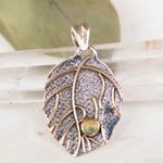 Leaf Pendant ~Opal ~Sterling Silver 925 - Maresia Jewelry
