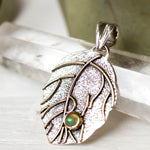 Leaf Pendant ~Opal ~Sterling Silver 925 - Maresia Jewelry