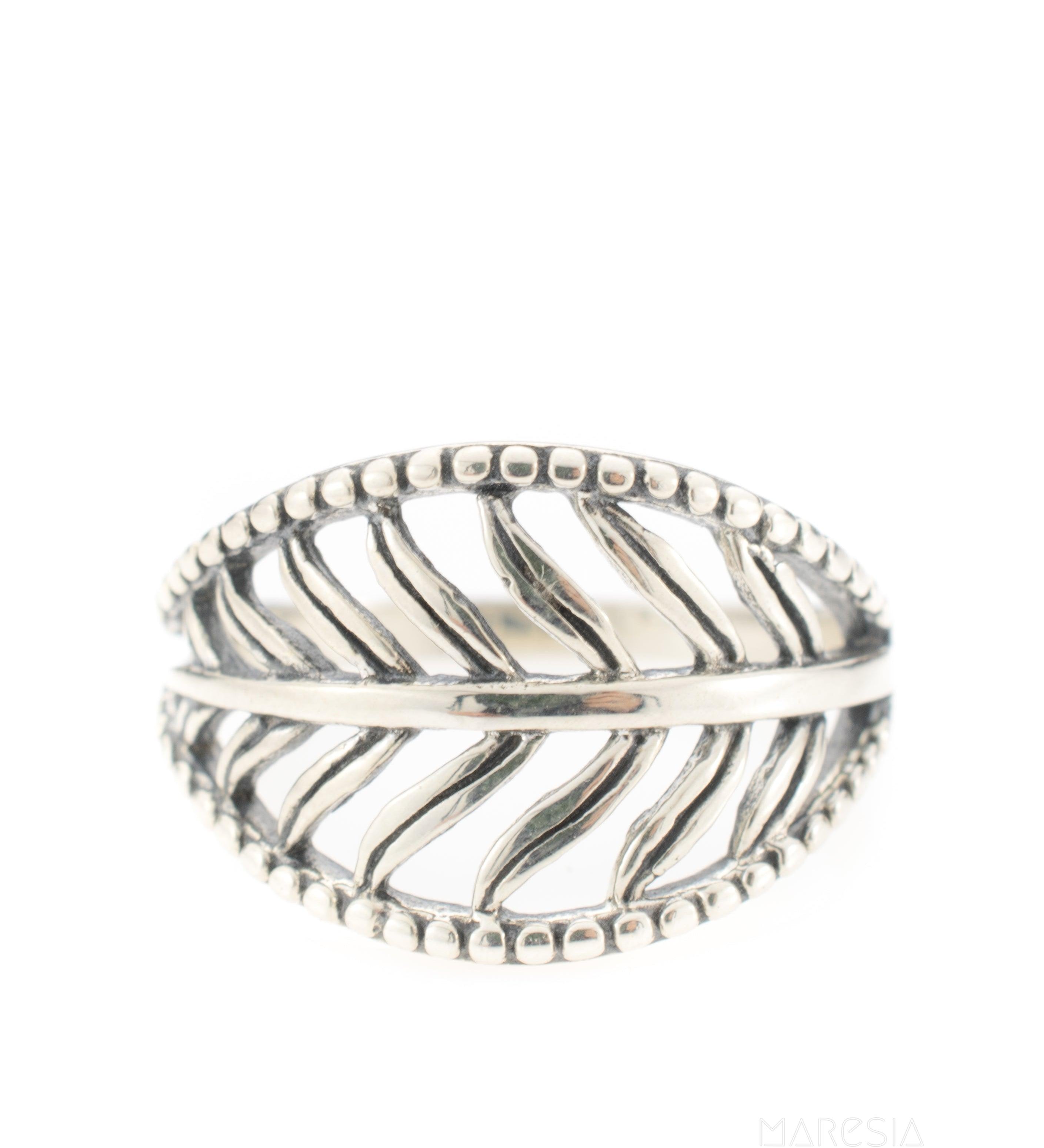 Leaf Ring~ Sterling Silver 925~ SMR022 - Maresia Jewelry