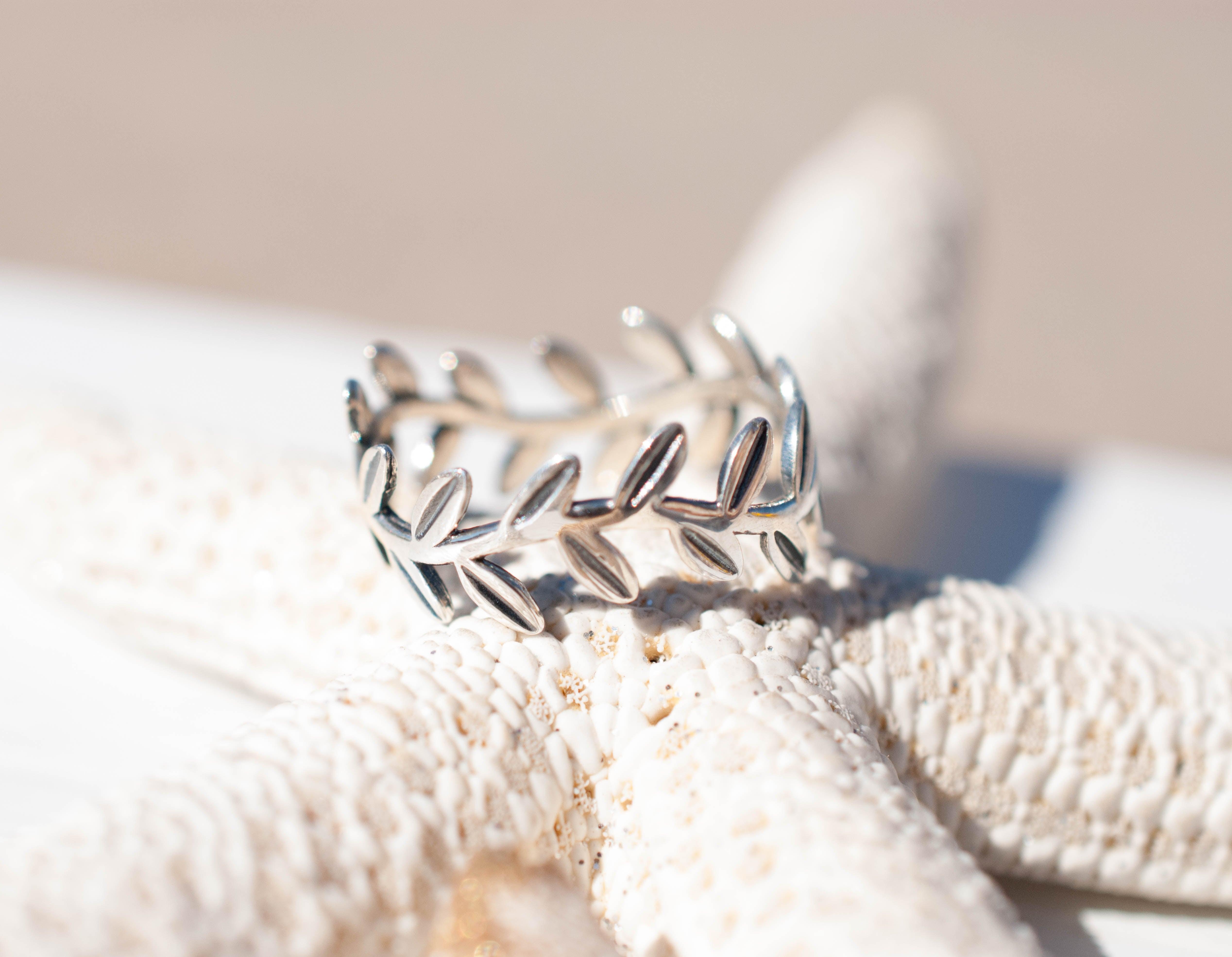 Leaf Ring~ Sterling Silver 925~ SMR031 - Maresia Jewelry