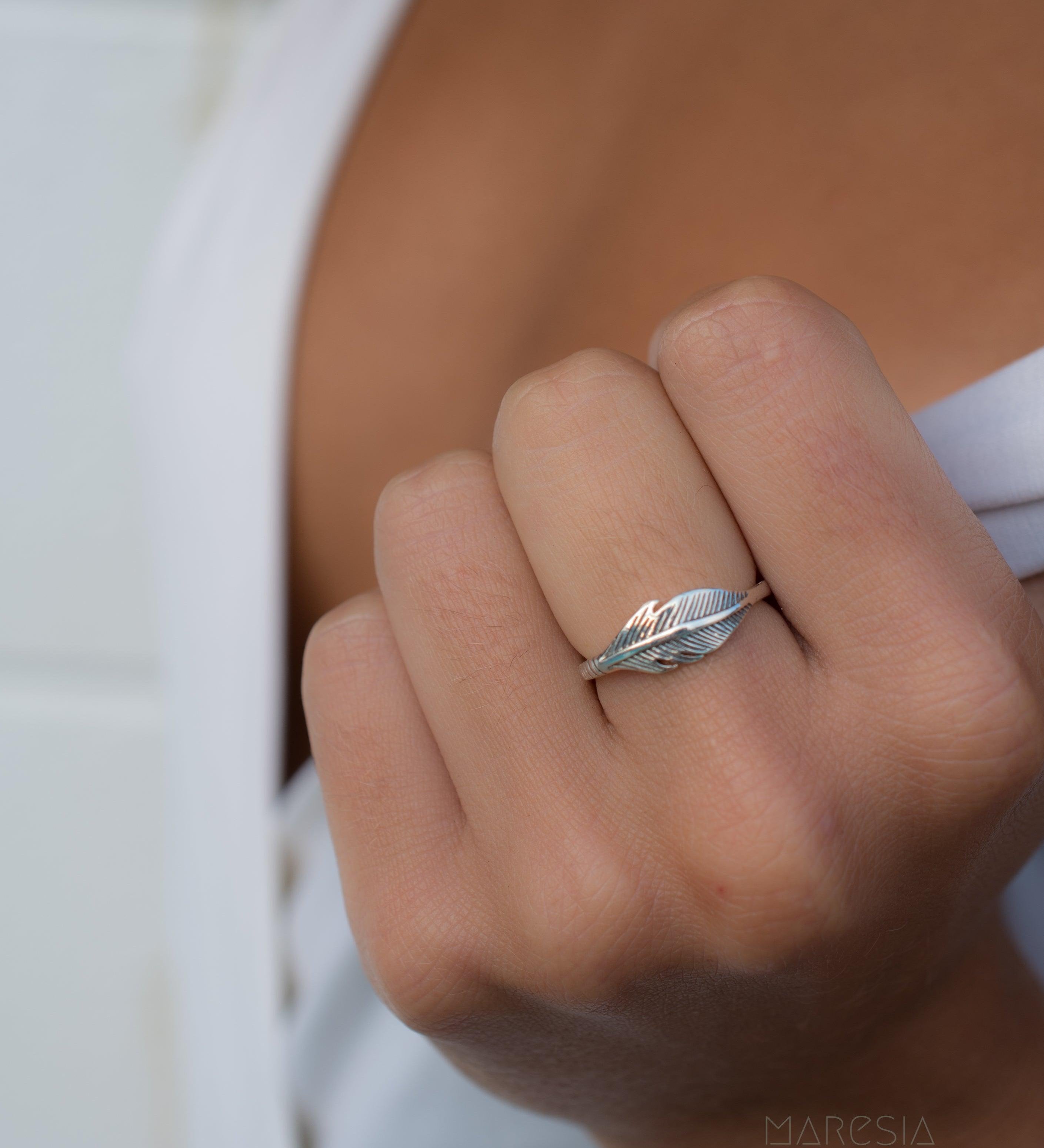 Leaf Ring~ Sterling Silver 925~ SMR057 - Maresia Jewelry