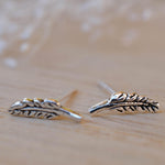 Leaf Stud Earrings ~ Sterling silver 925 ~ SME076 - Maresia Jewelry
