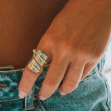 Leaf Turquoise Ring ~ Sterling Silver 925 ~ Handmade ~ Statement ~Bohemian ~ Jewelry ~Gift For Her ~Gemstone~December Birthstone~MR252
