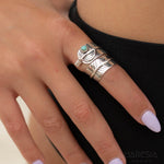 Leaf Turquoise Ring ~ Sterling Silver 925 ~ Handmade ~ Statement ~Bohemian ~ Jewelry ~Gift For Her ~Gemstone~December Birthstone~MR252