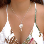 Leaf Y Necklace ~ Sterling Silver 925 ~ MN004 - Maresia Jewelry