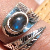 Leblon Leaf Labradorite Ring ~Sterling Silver 925~ SMR129 - Maresia Jewelry