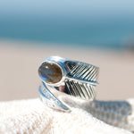 Leblon Leaf Labradorite Ring ~Sterling Silver 925~ SMR129 - Maresia Jewelry