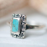 Leblon Turquoise Ring ~ Sterling Silver 925~SMR012 - Maresia Jewelry