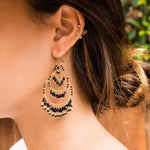 Leonora Chandelier Earrings ~Gold Plated ~ SME039 - Maresia Jewelry