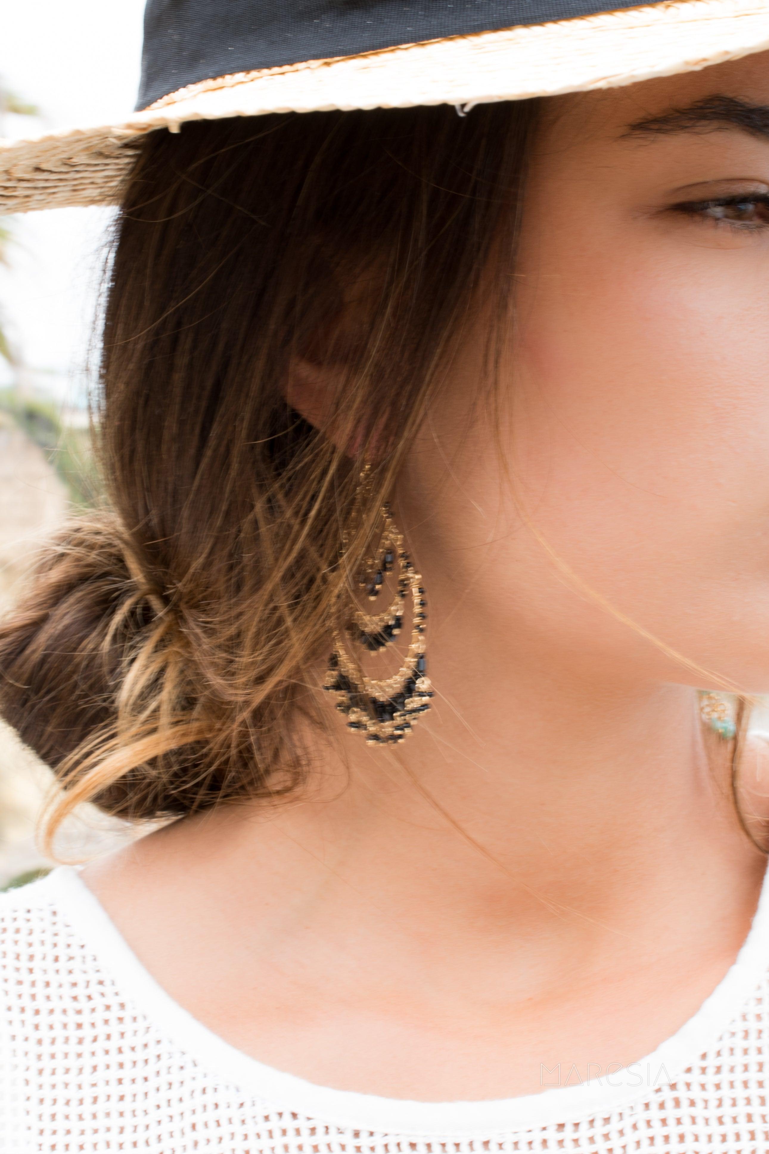Leonora Chandelier Earrings ~Gold Plated ~ SME039 - Maresia Jewelry