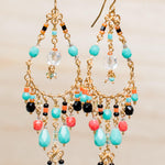 Leticia Chandelier Earrings ~Gold Plated ~ SME032 - Maresia Jewelry